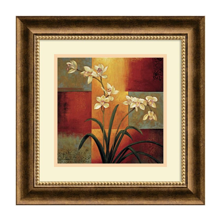 Shop Amanti Art Framed White Orchid Paper Print At Lowes Within Most Up To Date Lines Framed Art Prints (View 2 of 20)