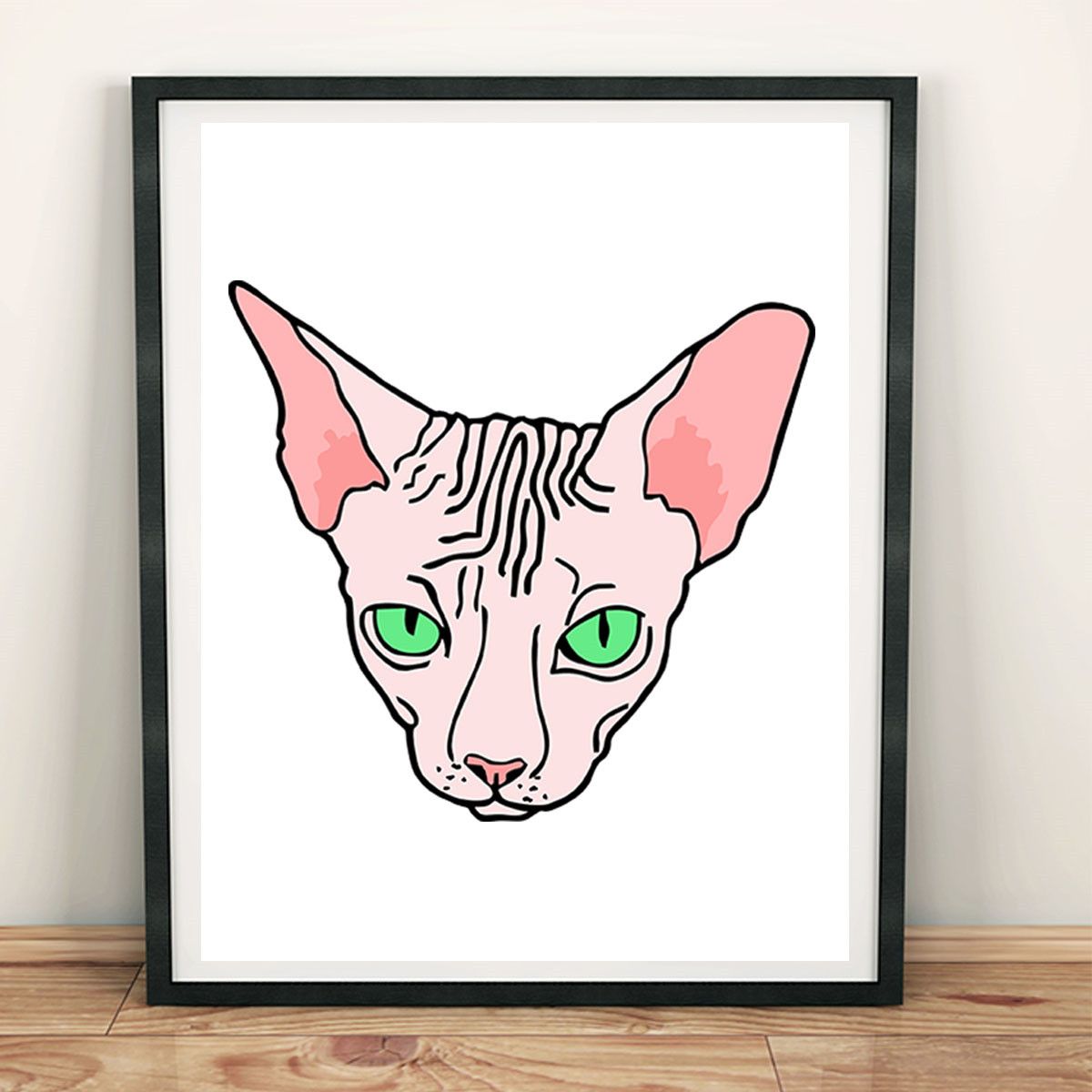 Sphinx Cat Pet Canvas Poster Print Picture Living Room Regarding Most Up To Date Spinx Wall Art (View 12 of 20)
