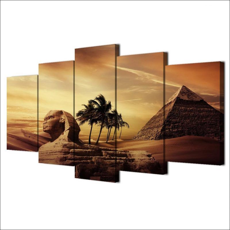 Spinx Wall Art With Regard To Well Known The Great Sphinx Of Giza, Egyptian Pyramids – Pyramid  (View 3 of 20)