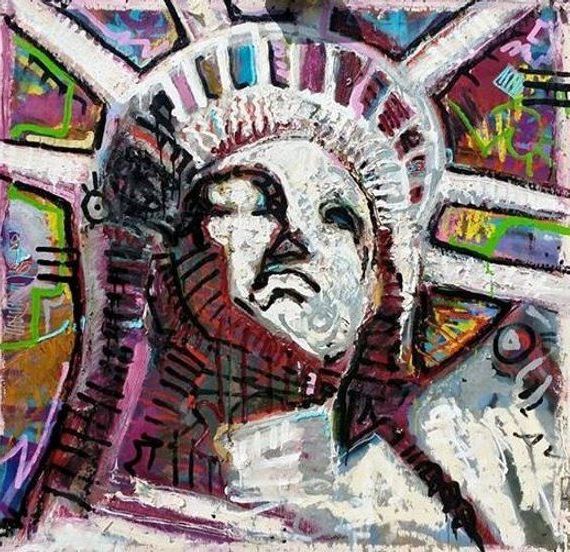 Statue Of Liberty Artmatt Pecson New York City Art Nyc For Popular Pop Art Wood Wall Art (View 18 of 20)