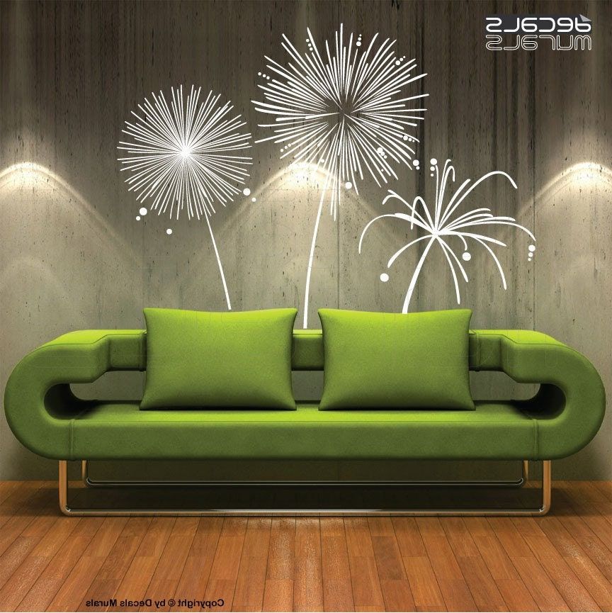 Stripes Wall Art Throughout Widely Used Wall Decal Fireworks Vinyl Shapes Modern Decor Stickers By (View 5 of 20)