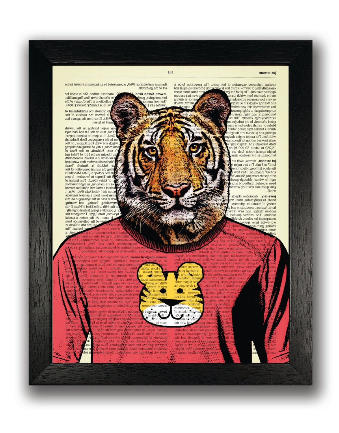 Tiger Wall Art For Most Recently Released Cool Tiger Art Print Wall Decor Tiger Poster Artwork Kids (View 20 of 20)