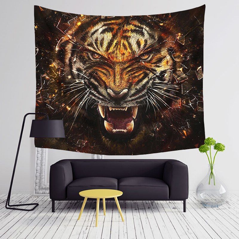 Tiger Wall Art In Recent Aliexpress : Buy Comwarm 3d Wild Tiger Series Pattern (View 16 of 20)