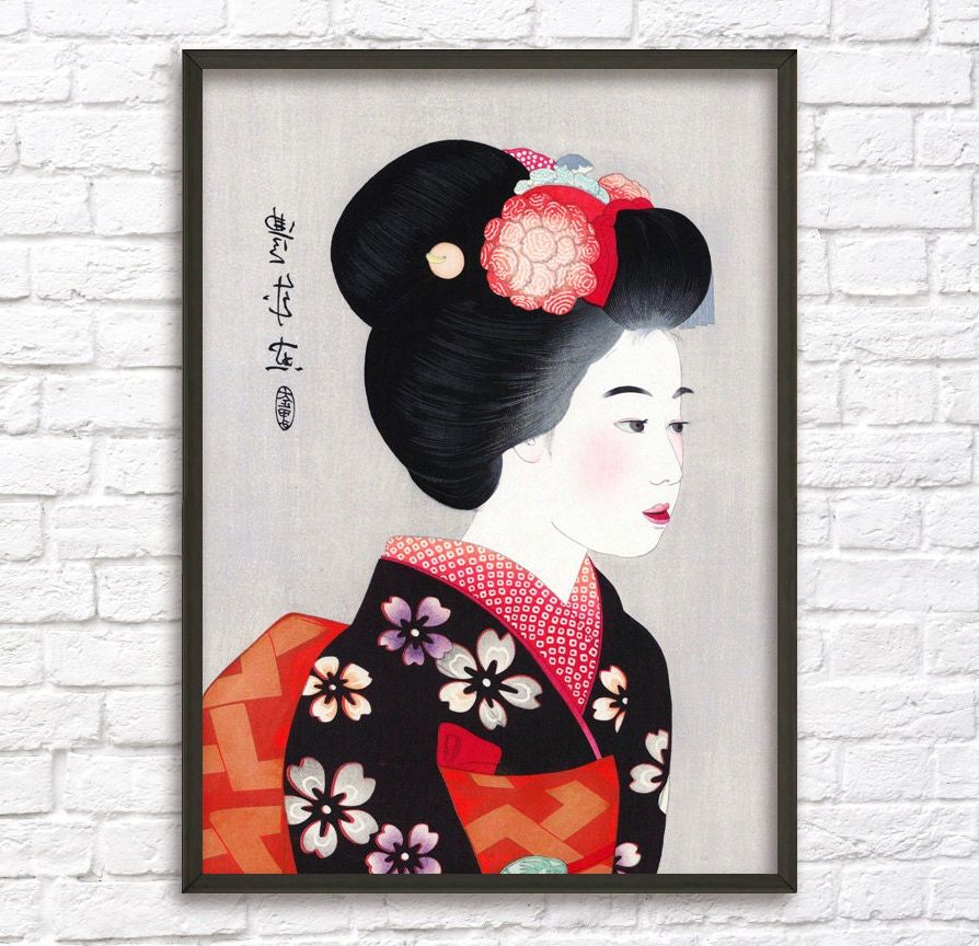 Tokyo Wall Art With Regard To Trendy Japanese Wall Art Print 7 Vintage Geishaorientalwallart (View 10 of 20)