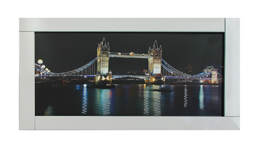 Tower Bridge Picture Liquid Art With Mirror Frame – Scenes With Regard To Well Liked Liquid Wall Art (View 18 of 20)