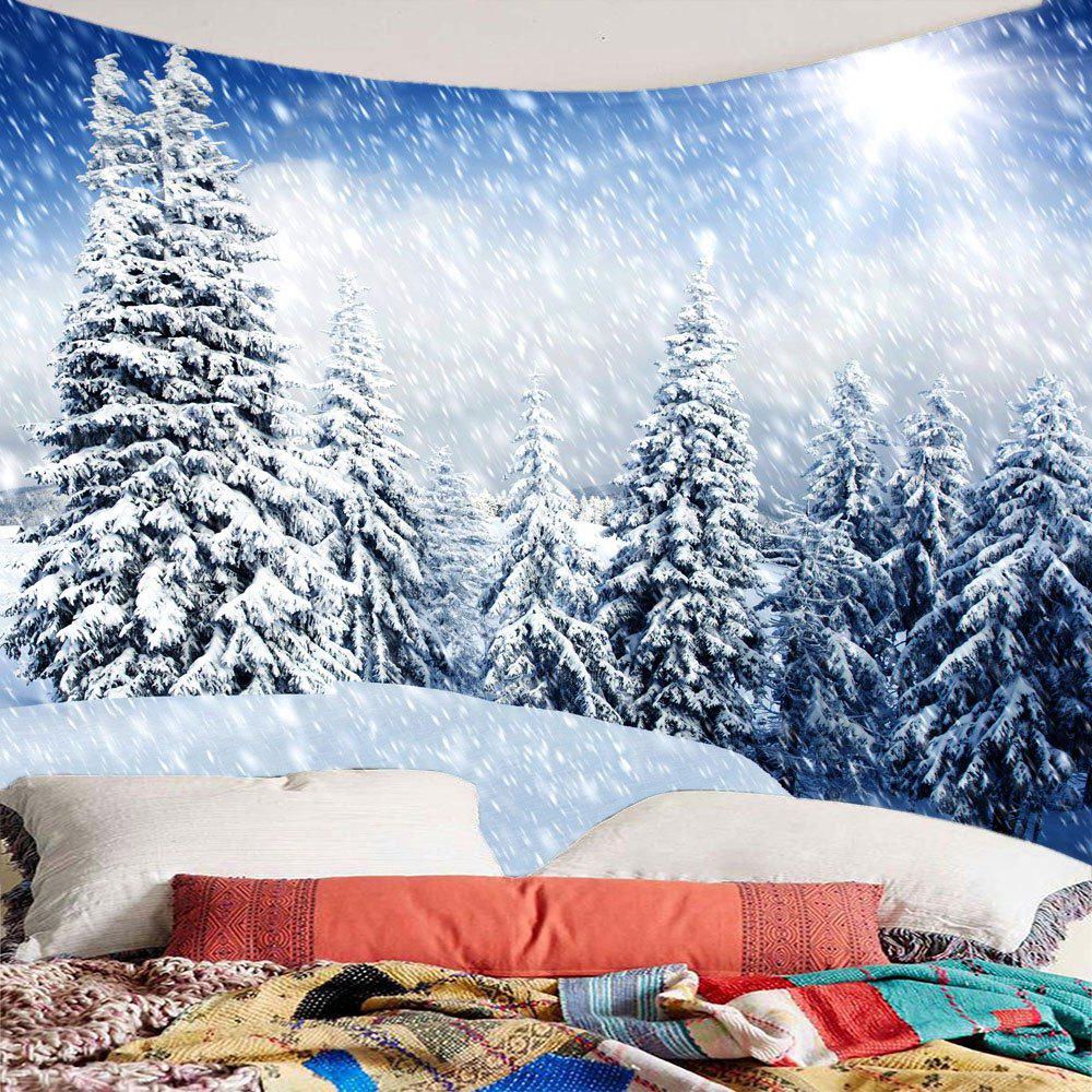 Trendy 2018 Hanging Wall Art Whirling Snow Forest Patterned Inside Snow Wall Art (View 17 of 20)