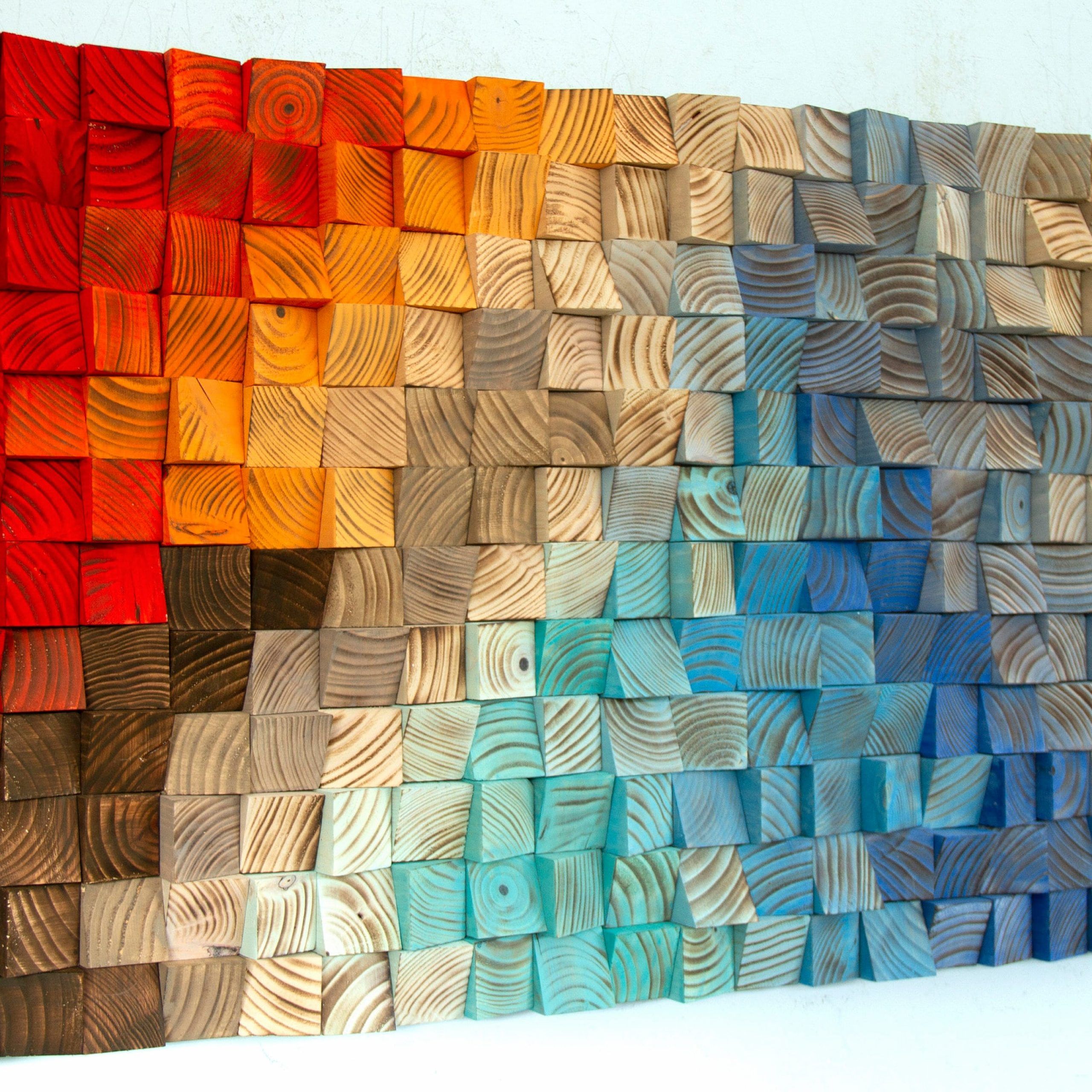 Trendy Abstract Wood Wall Art With Rainbow Wood Wall Art, 2019 Trends, Abstract Painting On (View 8 of 20)