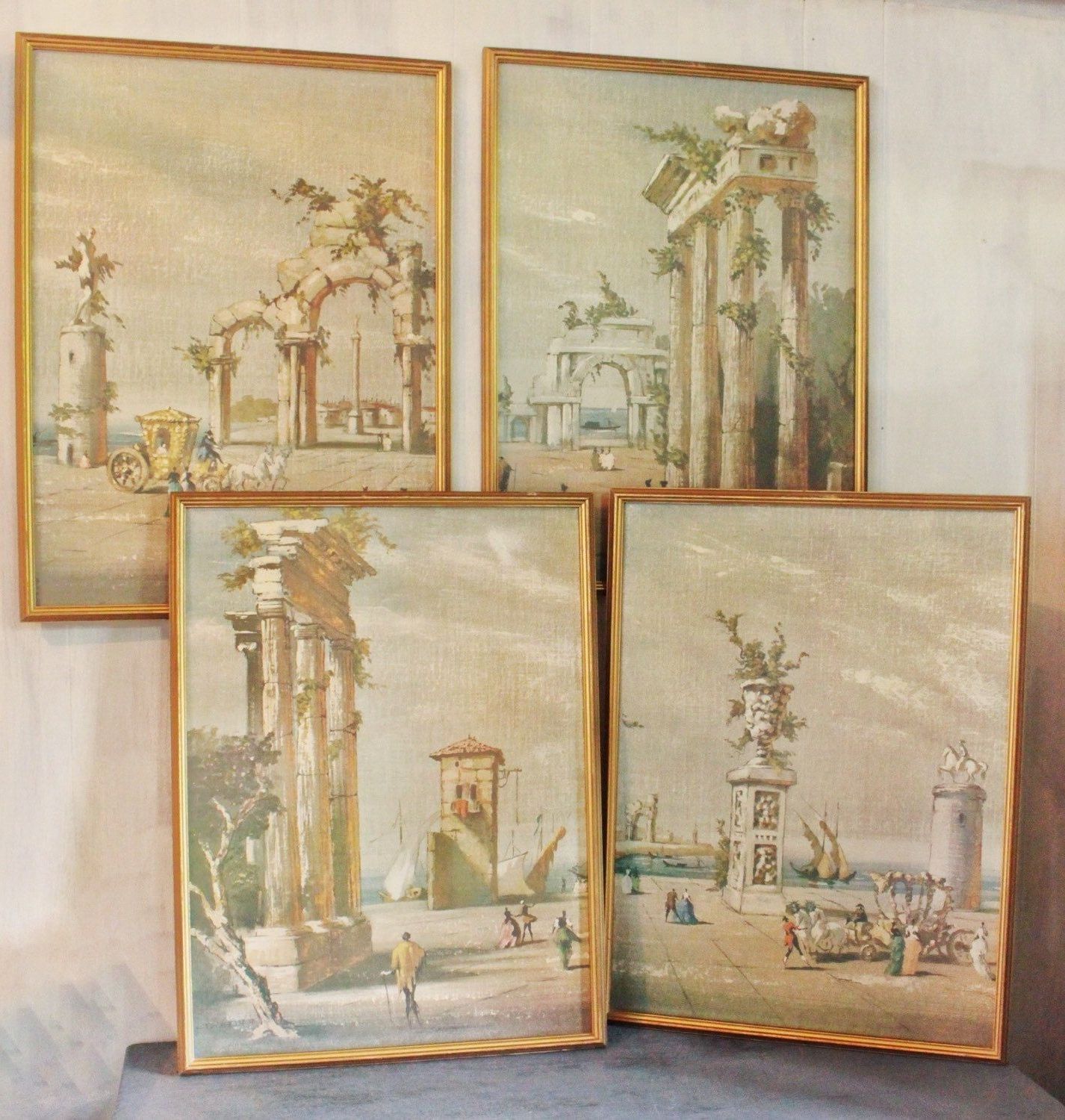 Trendy Italy Framed Art Prints Inside Large Framed Lithographs 1950s Italian Style Wall Decor (View 1 of 20)