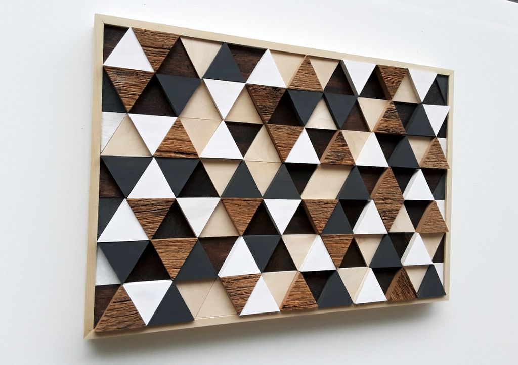 Trendy Minimalist Wood Wall Art Throughout Custom Triangle Art, Geometric Wall Art, Wood Art, Wood (View 10 of 20)