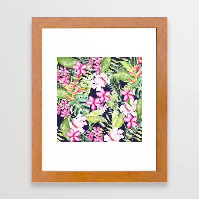 Tropical Garden Framed (pecan) Art Printwheimay With Regard To Well Liked Tropical Framed Art Prints (View 13 of 20)
