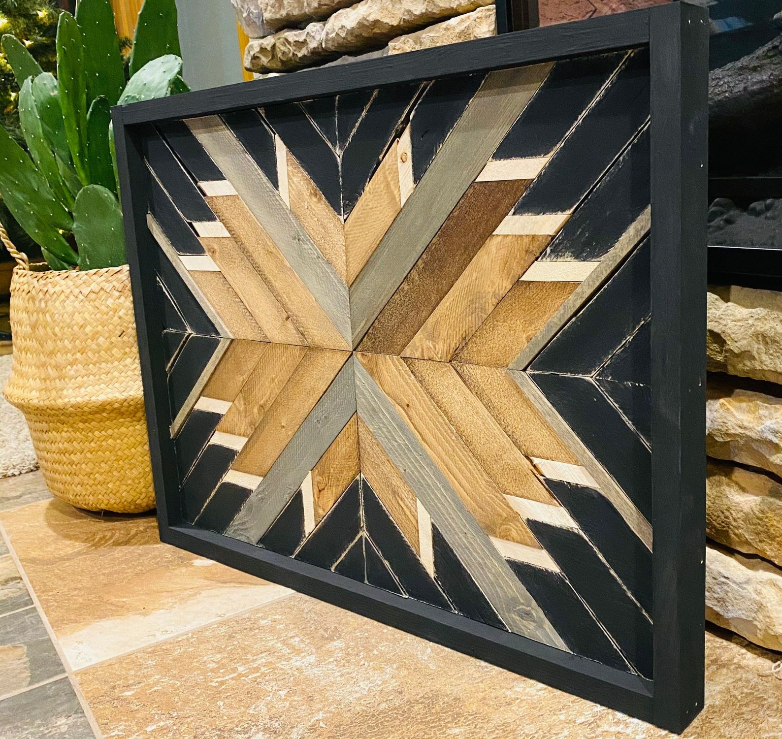 Urban Tribal Wood Wall Art Intended For Most Recent Raven Geometric Wood Wall Art Wood Wall Art Tribal Art (View 11 of 20)
