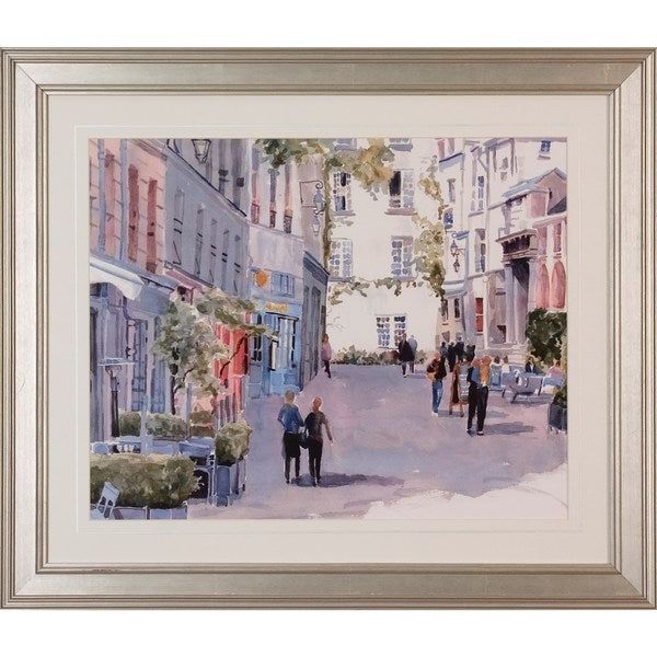 Watercolor Street Scenes Horizontal Framed Art Print Within Best And Newest Lines Framed Art Prints (View 9 of 20)