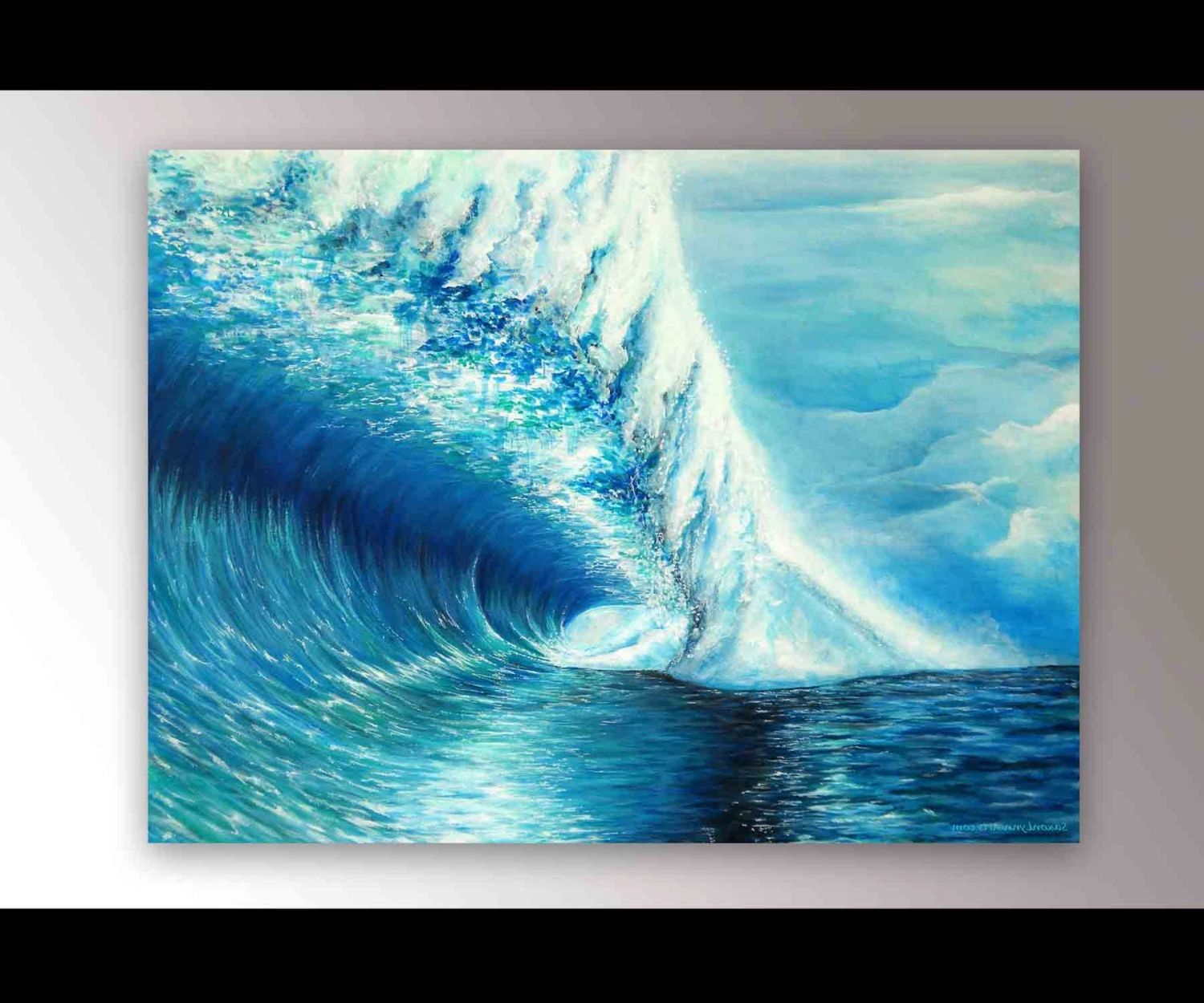 Wave Wall Art Regarding Widely Used Surf Painting Coastal Wall Art Wave Painting Signed (View 19 of 20)