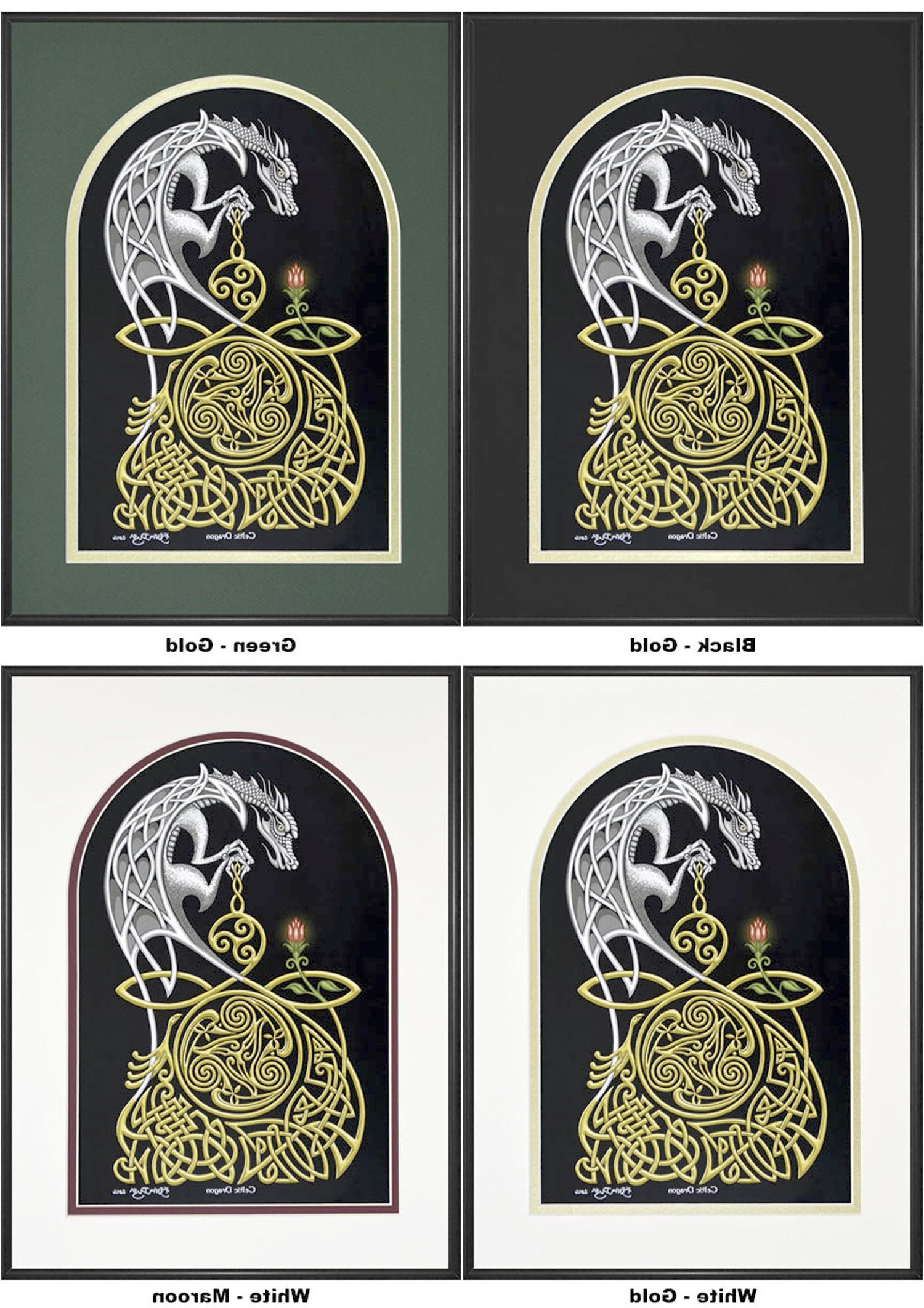 Well Known Celtic Dragon – Framed Digital Art Print – 12 X 16 Intended For Dragon Tree Framed Art Prints (View 10 of 20)
