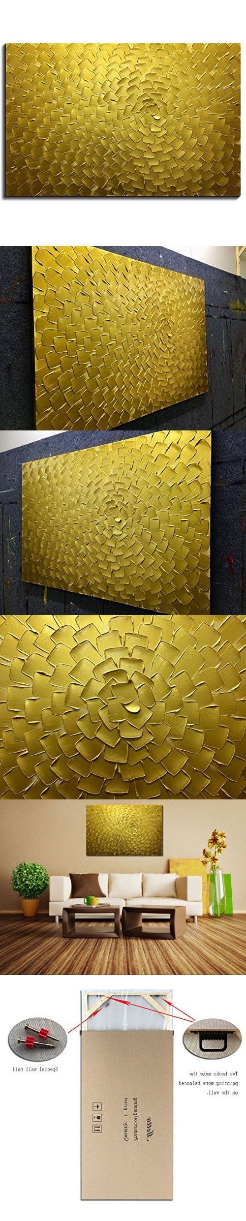 Well Known Metuu Oil Paintings, Golden Flower Color Gradients Within Gradient Wall Art (View 13 of 20)