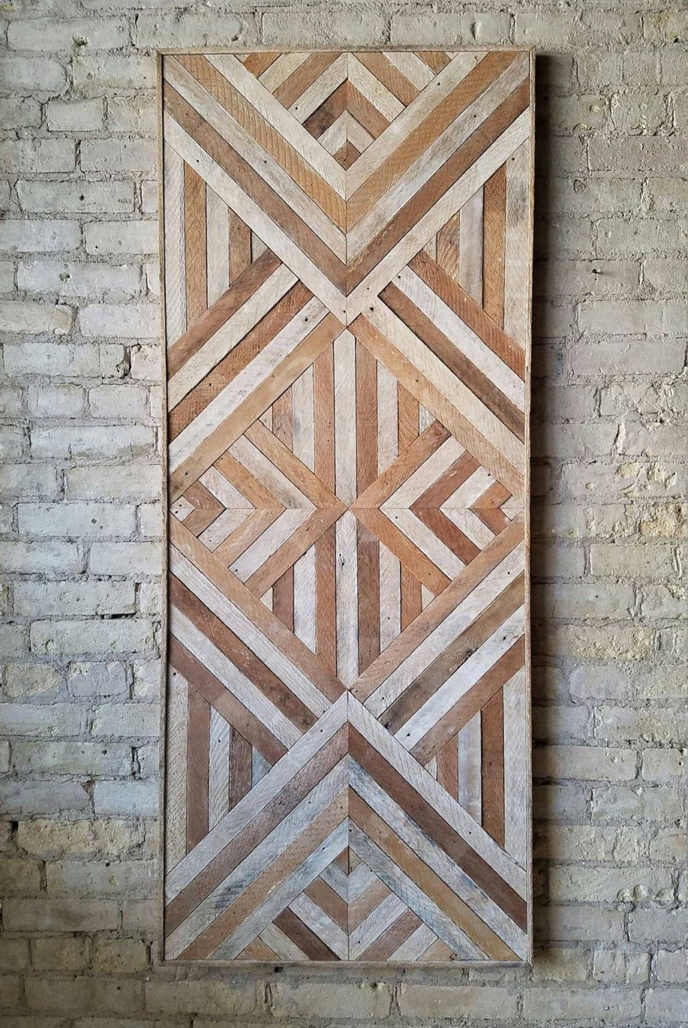 Well Known Reclaimed Wood Wall Art, Queen Headboard, Wood Wall Decor Intended For Geometric Wood Wall Art (View 13 of 20)