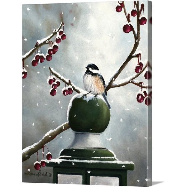 Well Known Snow Wall Art Inside Shop "chickadee In The Snow" Canvas Wall Art – On Sale (View 16 of 20)