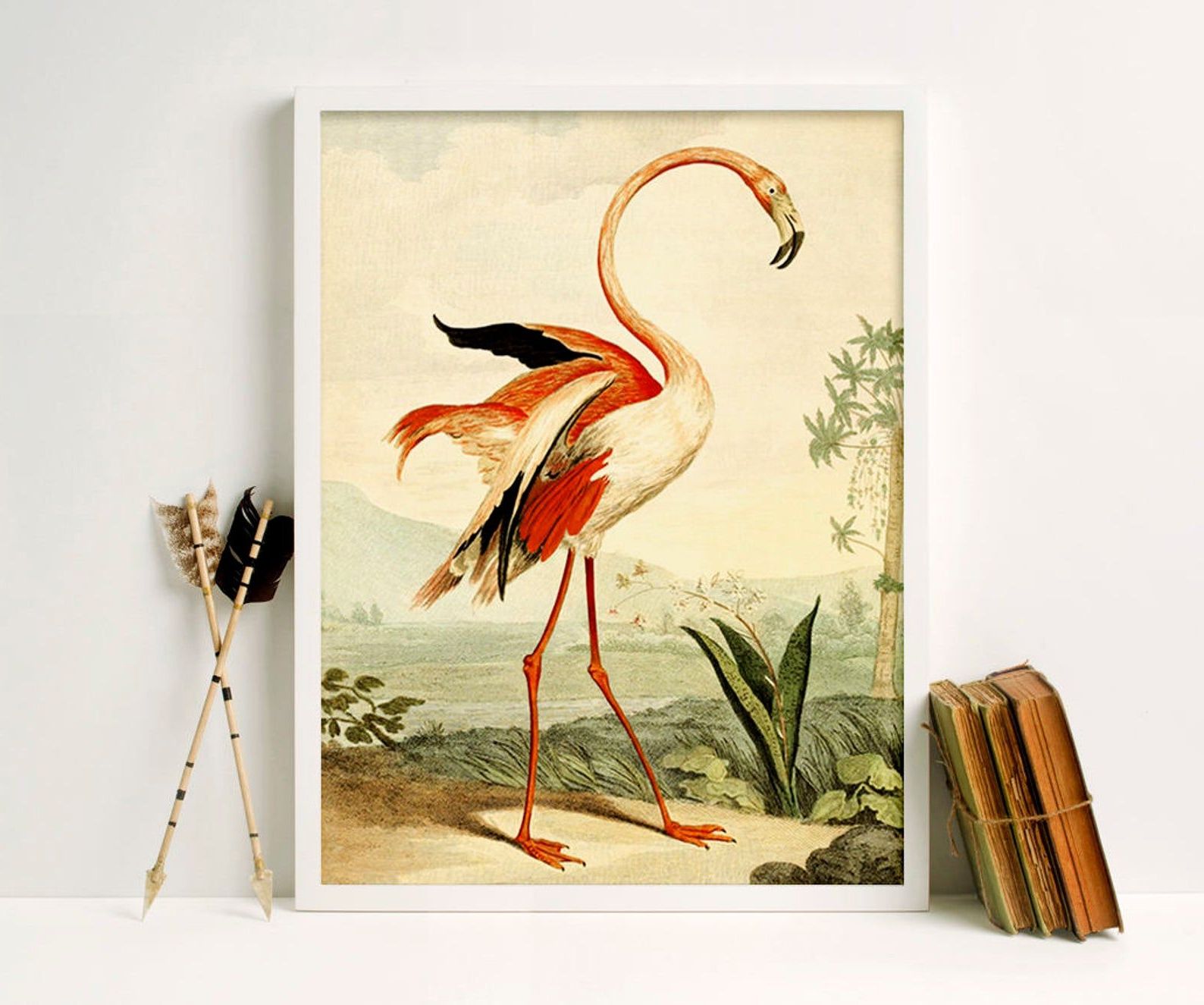 Well Known Tropical Framed Art Prints Pertaining To Framed Flamingo Print Tropical Décor Flamingo Wall Art (View 1 of 20)