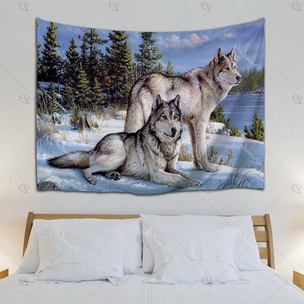 Well Liked 2018 Snow Wolf Wall Art Hanging Throw Fabric Tapestry In Snow Wall Art (View 9 of 20)