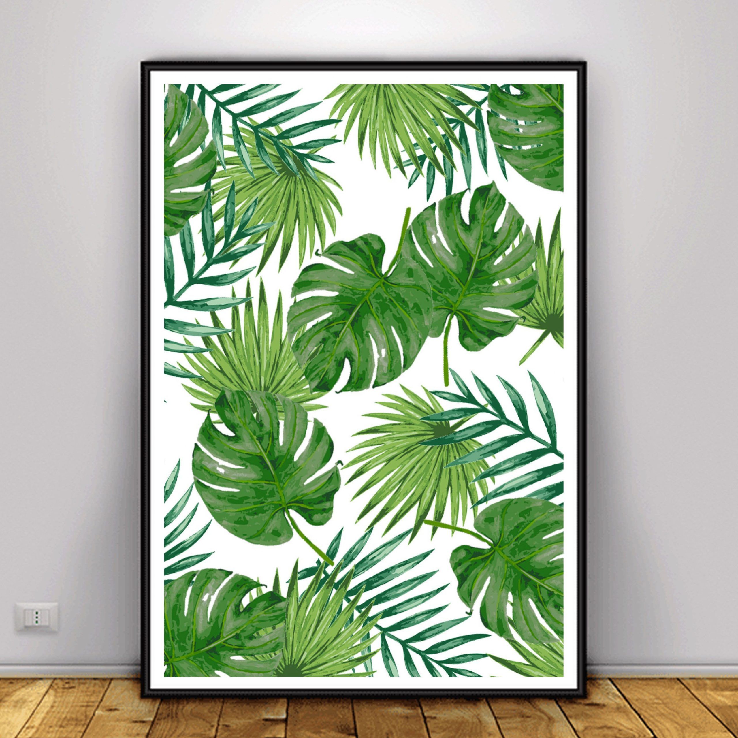Widely Used Palm Leaves Wall Art With Regard To Tropical Leaf Print, Banana Leaf Print, Palm Leaf Poster (View 3 of 20)