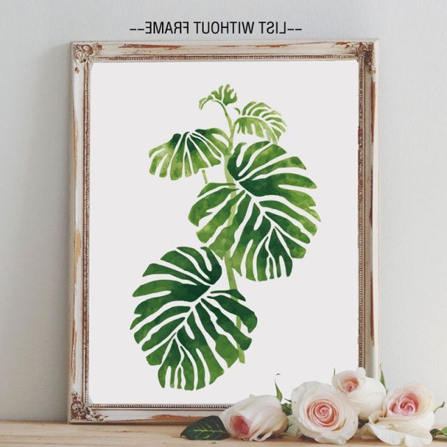 Widely Used Tropical Palm Leaves Art Prints Green Rainforest Throughout Palm Leaves Wall Art (View 15 of 20)