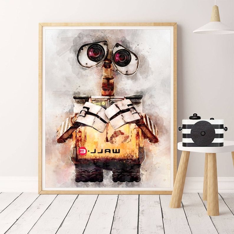 Widely Used Wall E Print Wall E Poster Wall E Robot Decor Walle Kids In Robot Wall Art (View 7 of 20)