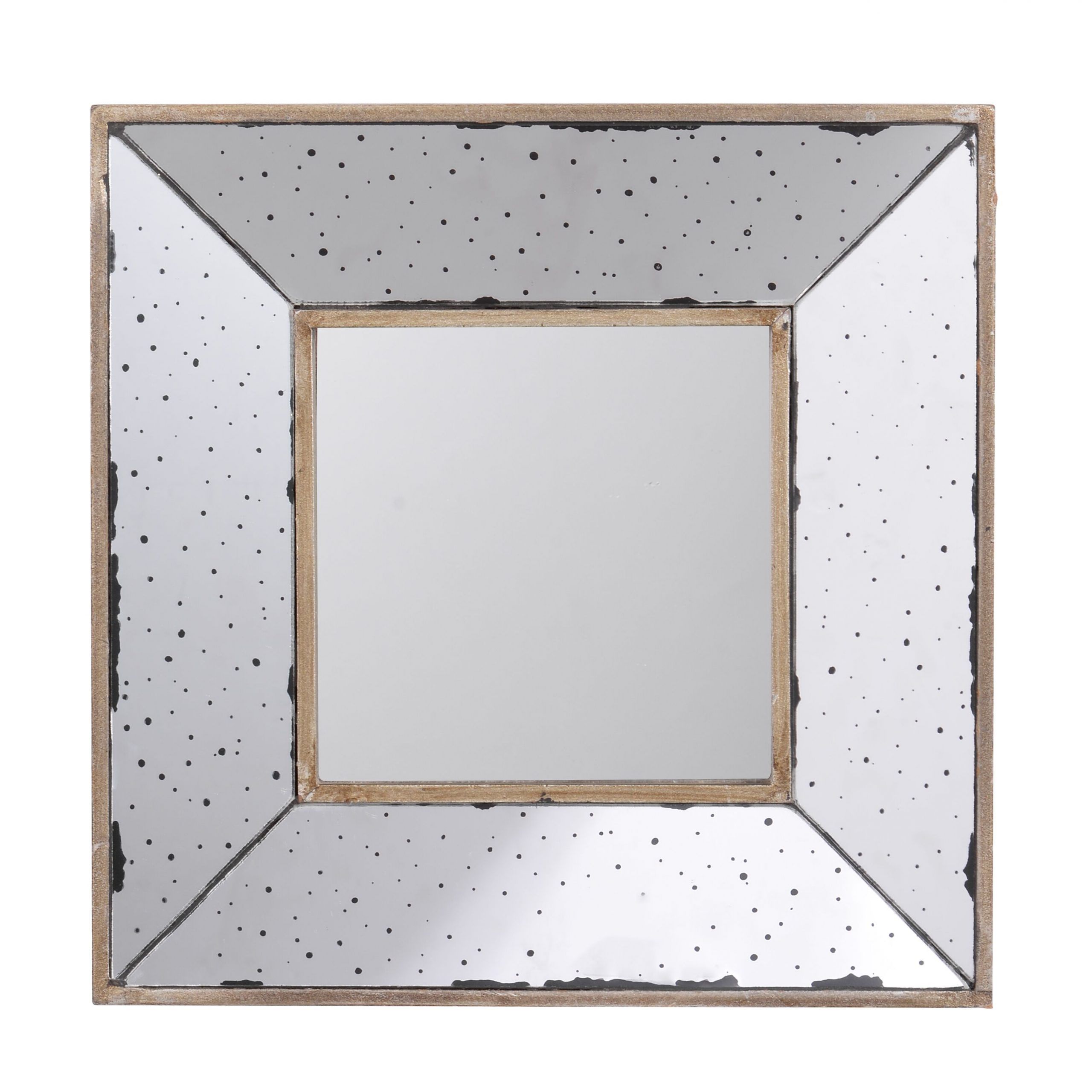 12" Polished Silver Finish Framed Small Square Wall Mirror – Walmart Within Best And Newest Silver Beaded Square Wall Mirrors (View 14 of 15)