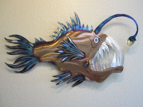 2017 Pin On Angler Fish Within Sand And Sea Metal Wall Art (View 12 of 15)
