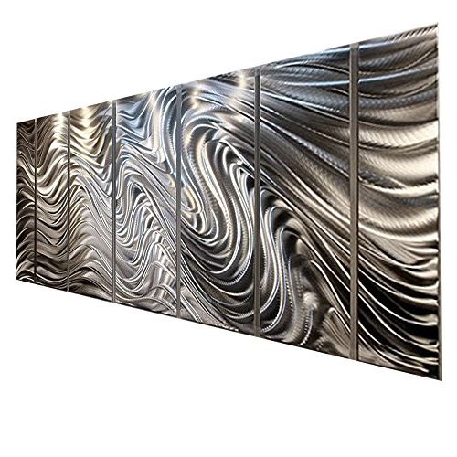 2018 Mmulti Color Metal Wall Art In Silver Contemporary Metal Wall Art Sculpture – Multi Panel Metal Decor (View 15 of 15)