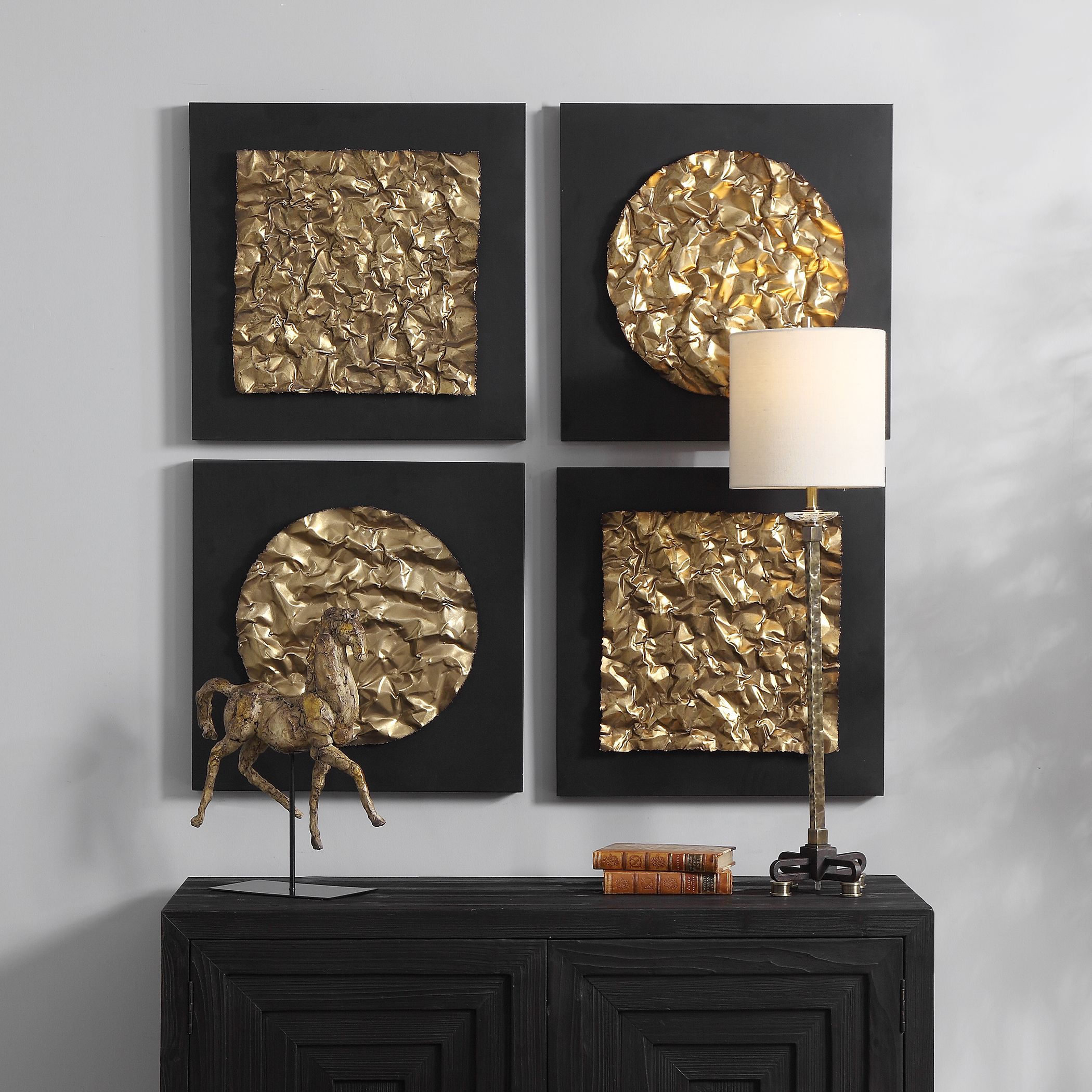 2018 Uttermost Boaz Gold Wall Decor, Set/2 Within Modern Metal Gold Wall Art (View 14 of 15)