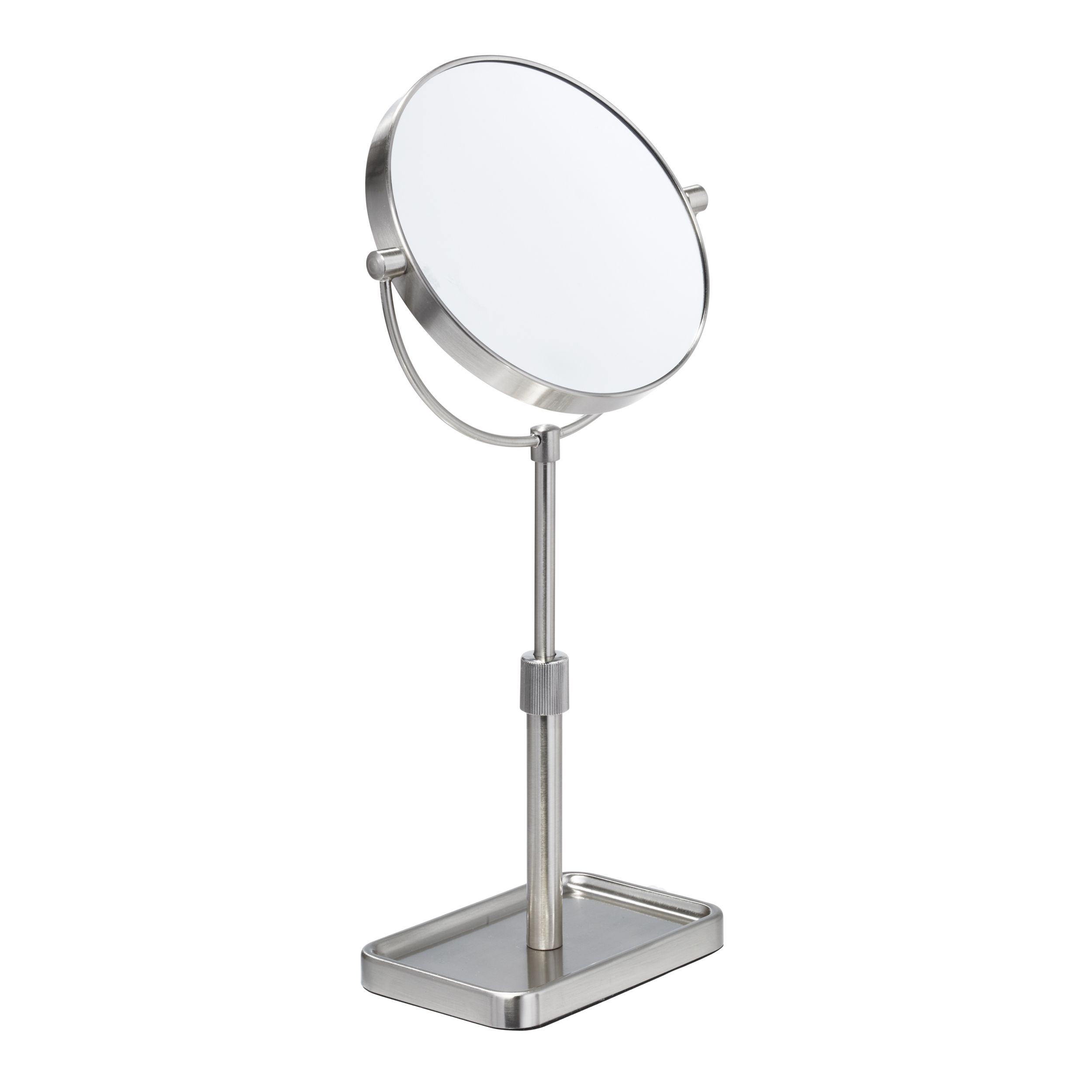 2021 Better Homes & Gardens Extendable Two Sided Free Standing Vanity Mirror For Single Sided Polished Nickel Wall Mirrors (View 10 of 15)