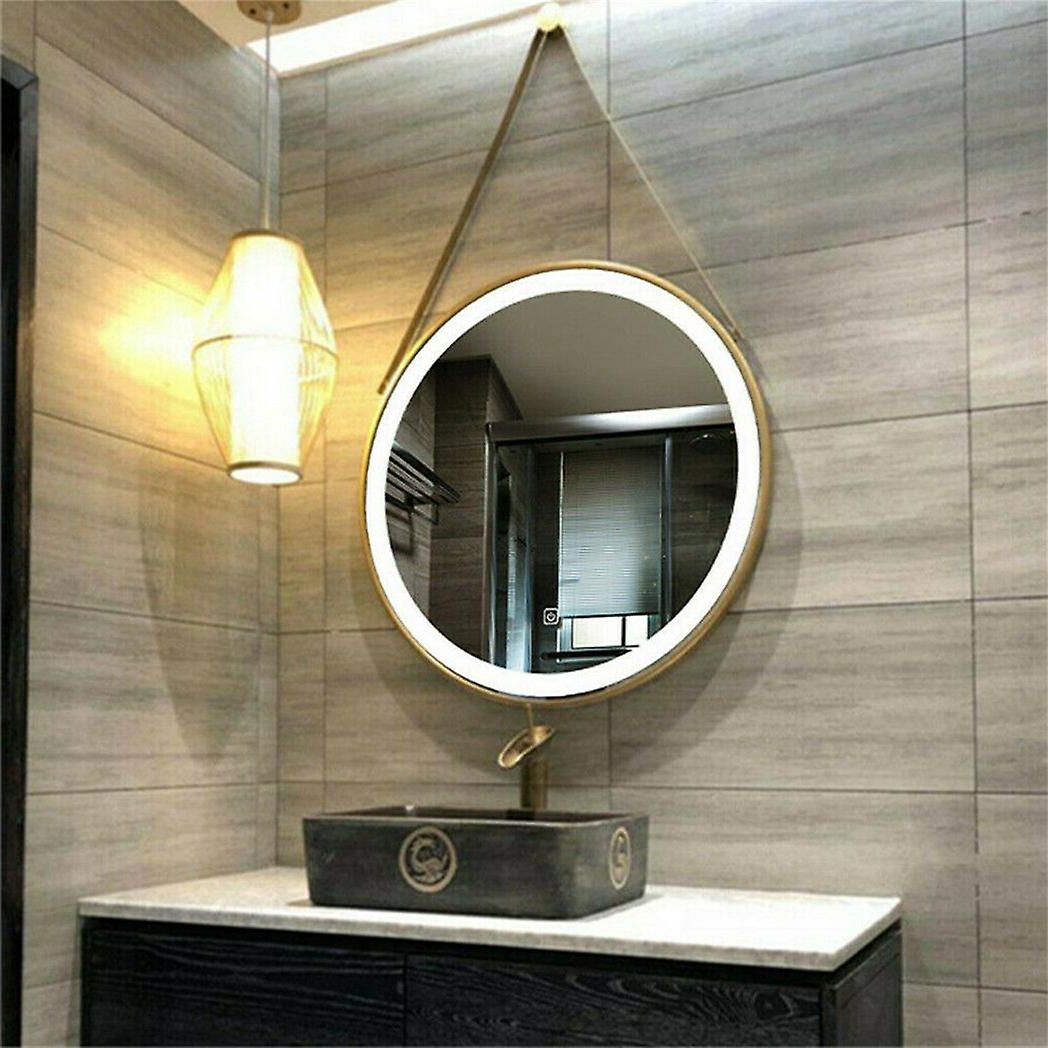 500mm Round Led Illuminated Bathroom Mirror Demister Dimmable Touch Pertaining To Well Known Edge Lit Led Wall Mirrors (View 2 of 15)