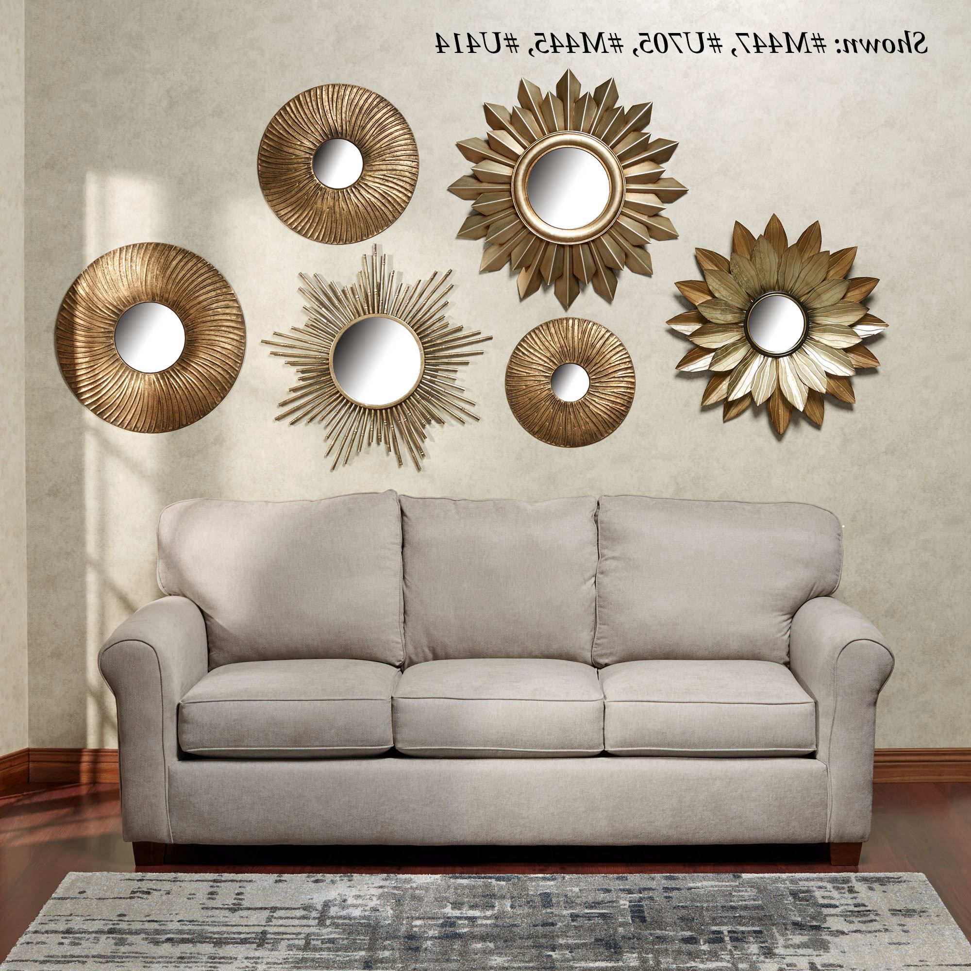 Abellina Layered Floral Mirrored Metal Wall Art Throughout Trendy Gold Metal Mirrored Wall Art (View 7 of 15)