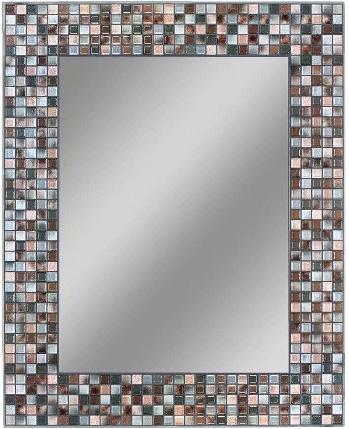 Amazon: Earthtone Copper Bronze Mosaic Wall Mirror – Multi 24 X 30 With Most Popular Copper Bronze Wall Mirrors (View 6 of 15)