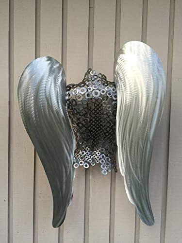 Amazon: Metal Angel Torso Metal Wall Art Sculpture Garden Home Intended For Well Liked Black Antique Silver Metal Wall Art (View 10 of 15)
