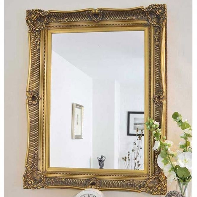 Antiqued Glass Wall Mirrors Intended For Favorite Glamorous Antique French Wall Mirror (View 8 of 15)