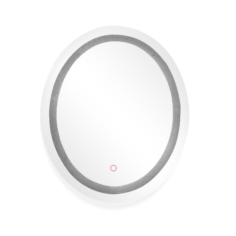 Back Lit Oval Led Wall Mirrors Regarding Current Dyconn Edison Crystal Oval 30 In. X 36 In (View 15 of 15)