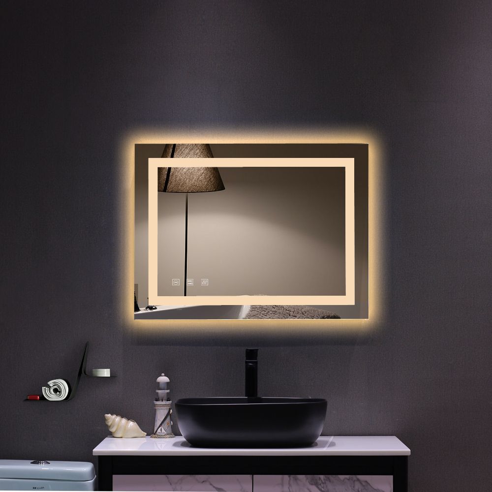 Bathroom Mirror Led Light Anti Fog Makeup Mirror Illuminated Wall Touch With Latest Tunable Led Vanity Mirrors (View 6 of 15)