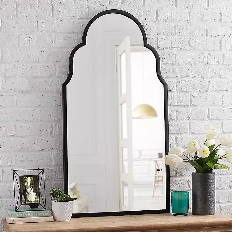 Best And Newest Black Metal Arch Wall Mirrors With Maria Metal Black Arch Wall Mirror From Kirkland's (View 3 of 15)