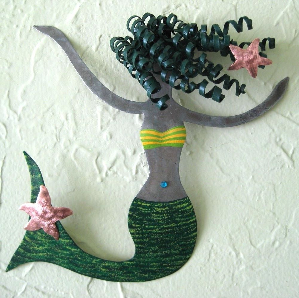 Best And Newest Hand Made Handmade Upcycled Metal Mermaid Wall Art Sculpture For Handmade Metal Wall Art (View 9 of 15)