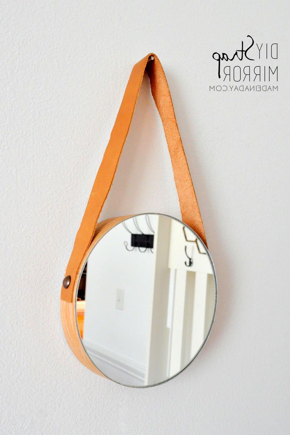 Black Leather Strap Wall Mirrors In Most Popular Diy Wood Leather Strap Mirror (View 11 of 15)