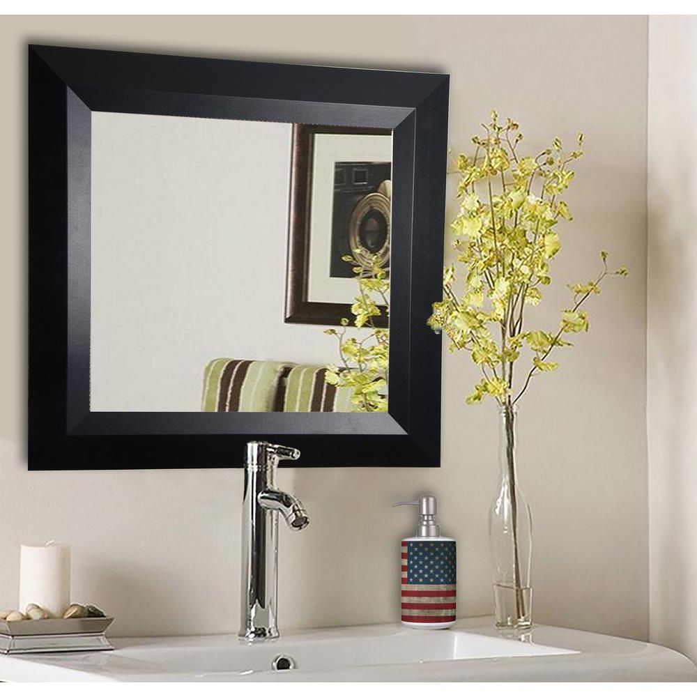 Black Square Wall Mirrors With 2020 32.5 In. X 32.5 In (View 2 of 15)