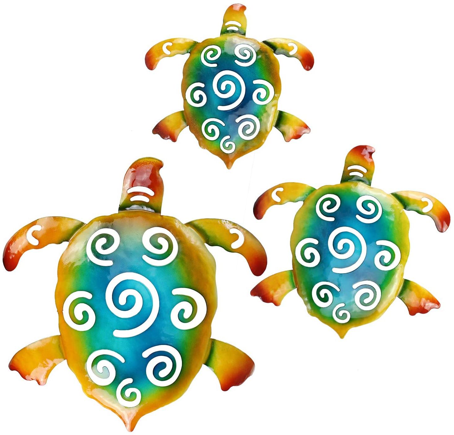 Bohk Metal Sea Turtles Set Of 3 Wall Ocean Decor Art Nautical Beach For Most Up To Date Turtles Wall Art (View 12 of 15)