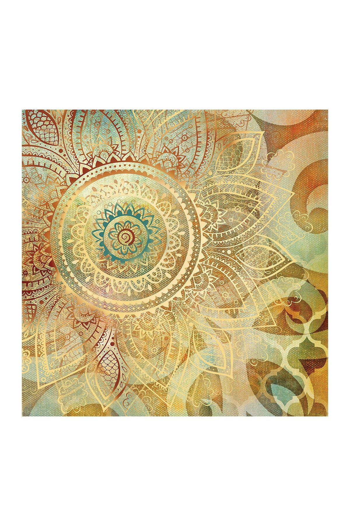 Boho Study In Blue Ii Square Canvas Wall Art (View 7 of 15)