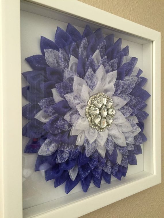 Box Wall Art Intended For 2017 Items Similar To Handmade Fabric Flower Shadow Box Wall Decor On Etsy (View 7 of 15)