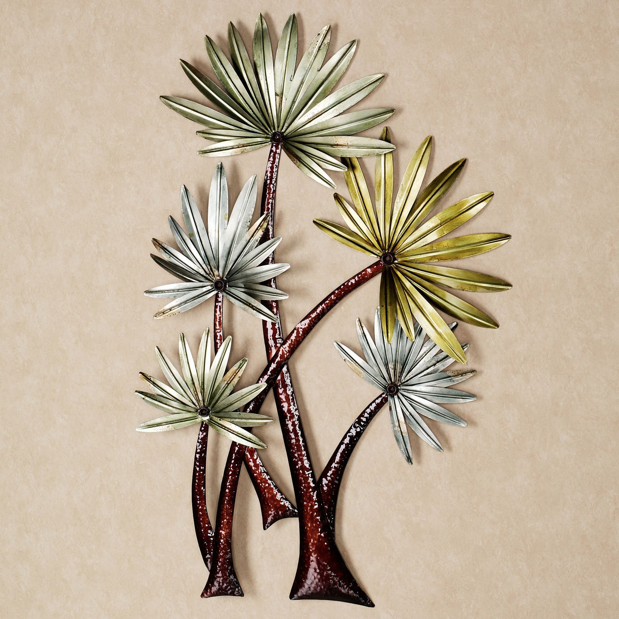 Caribbean Retreat Tropical Palm Metal Wall Sculpture Intended For Trendy Looping Metal Wall Art (View 2 of 15)