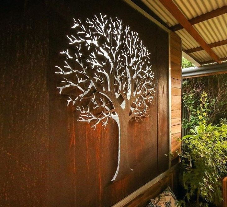 China Corten Steel Metal Wall Art Tree Sheet Manufacturers, Suppliers Within Trendy Metallic Leaves Metal Wall Art (View 14 of 15)