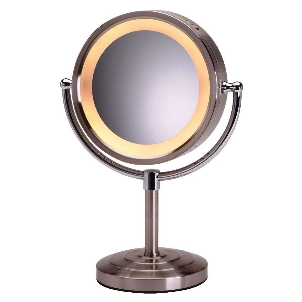 Chrome Led Magnified Makeup Mirrors Regarding Favorite See All 8 1/2 In. X 15 In (View 4 of 15)