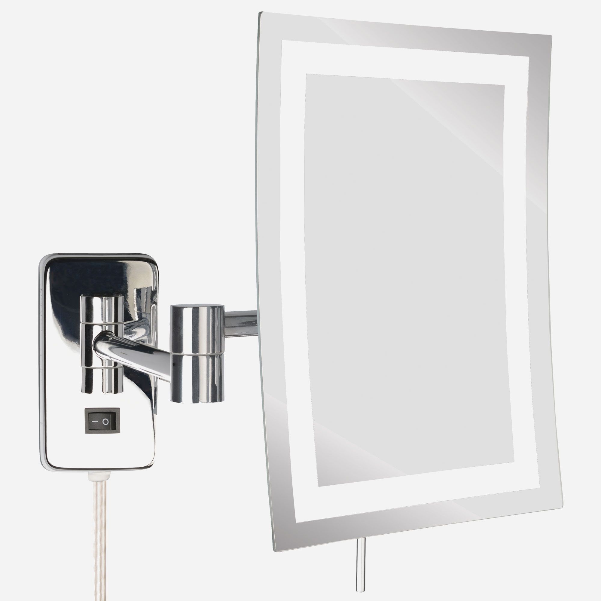 Chrome Rectangular Wall Mirrors For Most Recently Released Jerdon Jrt710cl  (View 8 of 15)