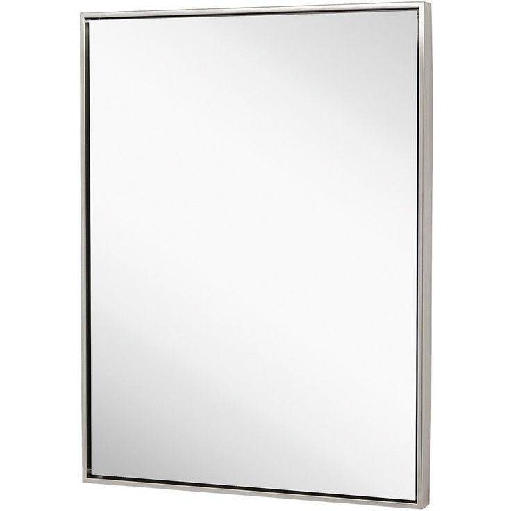 Clean Large Modern Brushed Nickel Frame Wall Mirror (View 14 of 15)